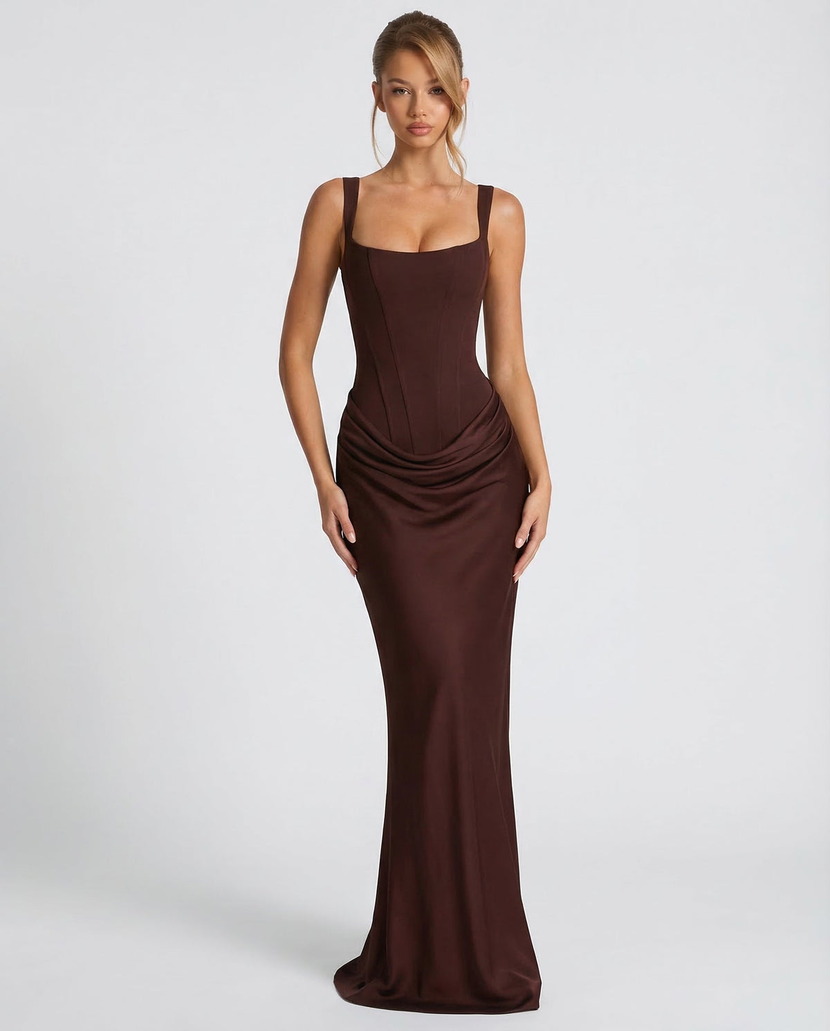 Valentina | Elegant Black Formal Maxi Dress