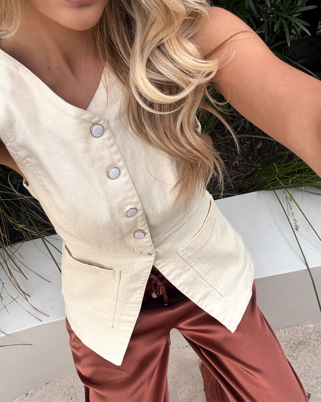 Giuliana | Button-Front Tank Top for Women