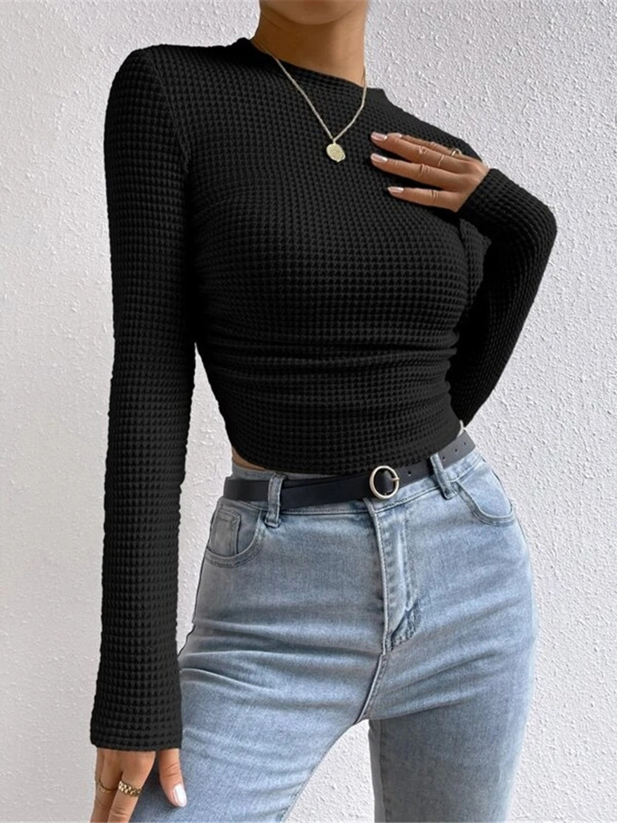 Michela | Knit Long Sleeve Top for Women
