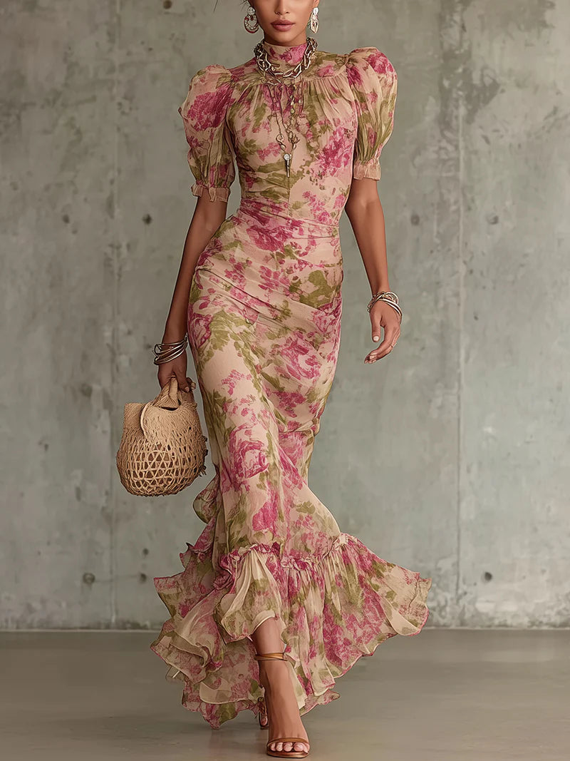 Charlotte | Floral Mermaid Maxi Dress