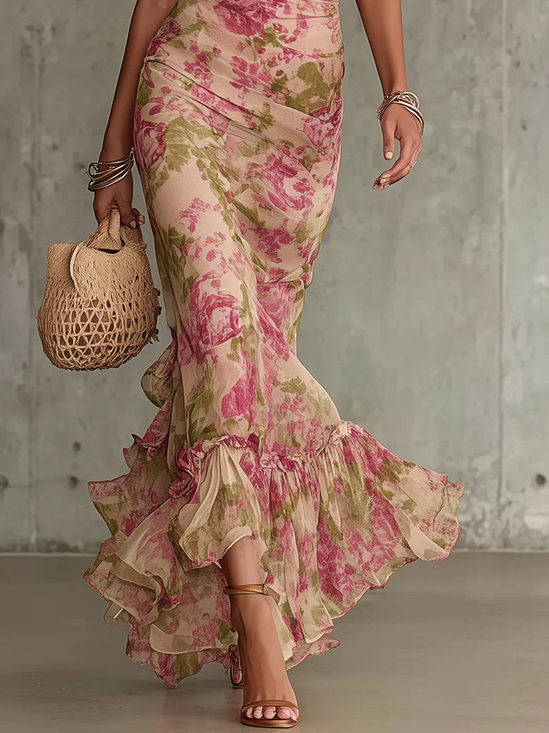 Charlotte | Floral Mermaid Maxi Dress