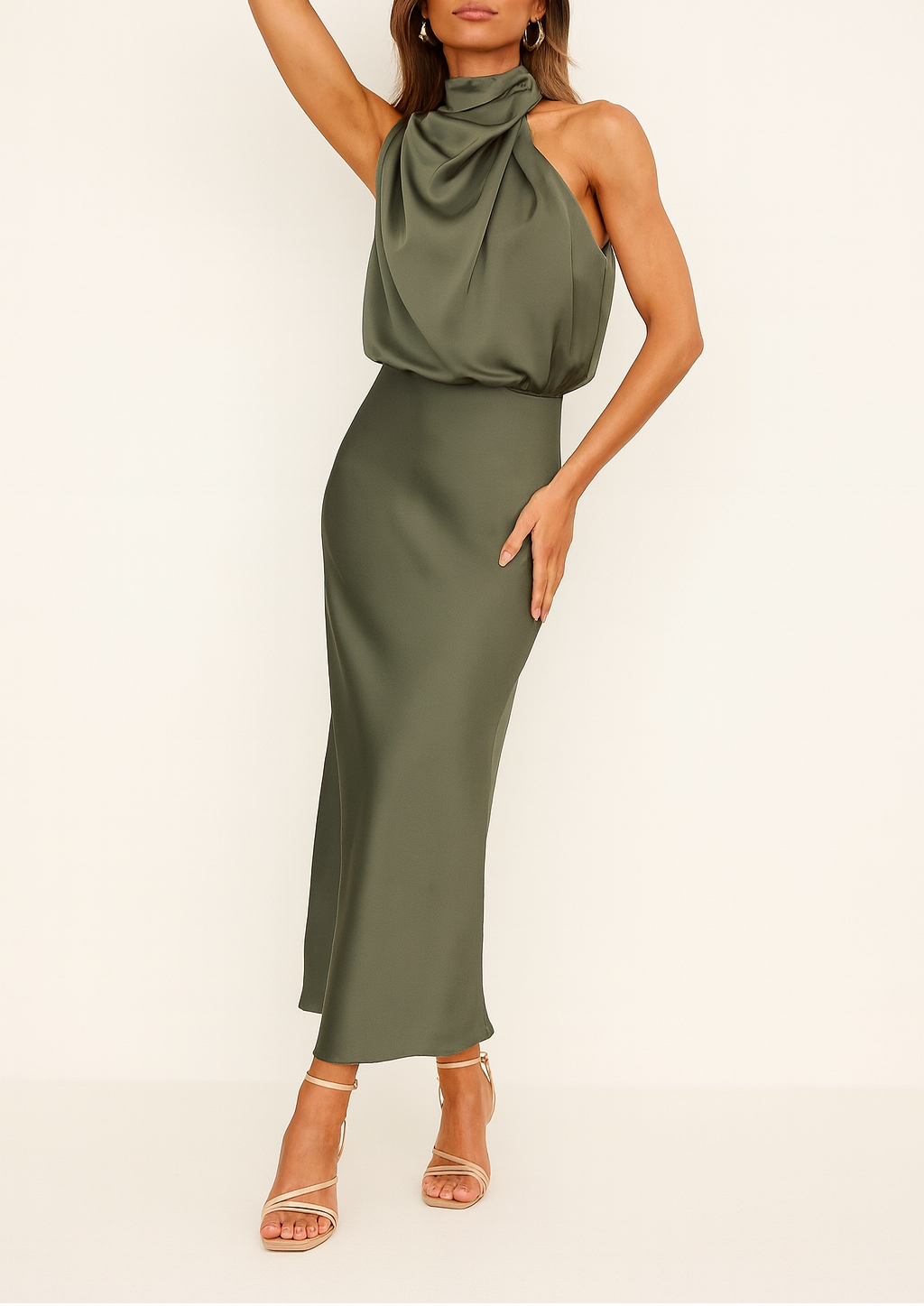 Lavinia | Satin Midi Dress