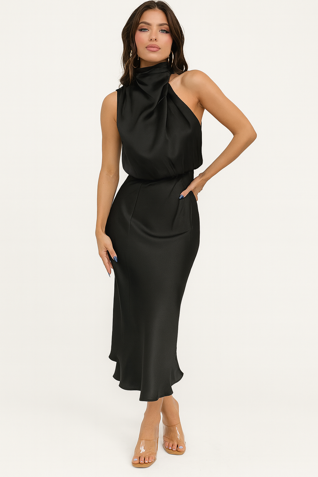 Lavinia | Satin Midi Dress
