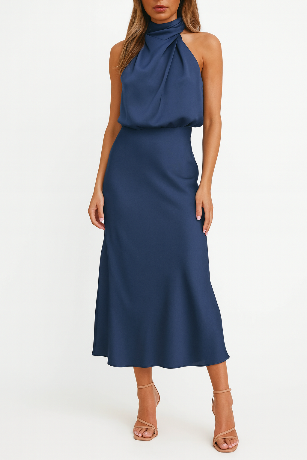 Lavinia | Satin Midi Dress