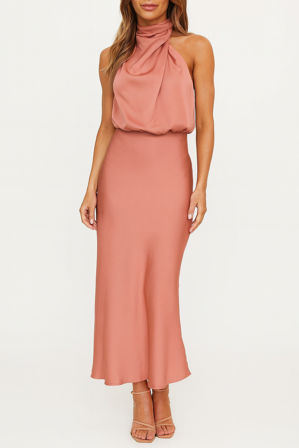 Lavinia | Satin Midi Dress