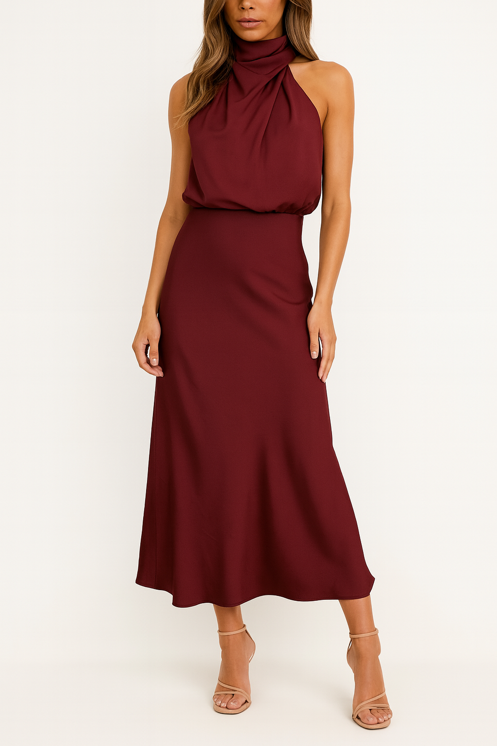 Lavinia | Satin Midi Dress