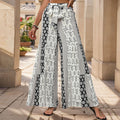 Veronique | Geometric Printed Wide-Leg Trousers for Women