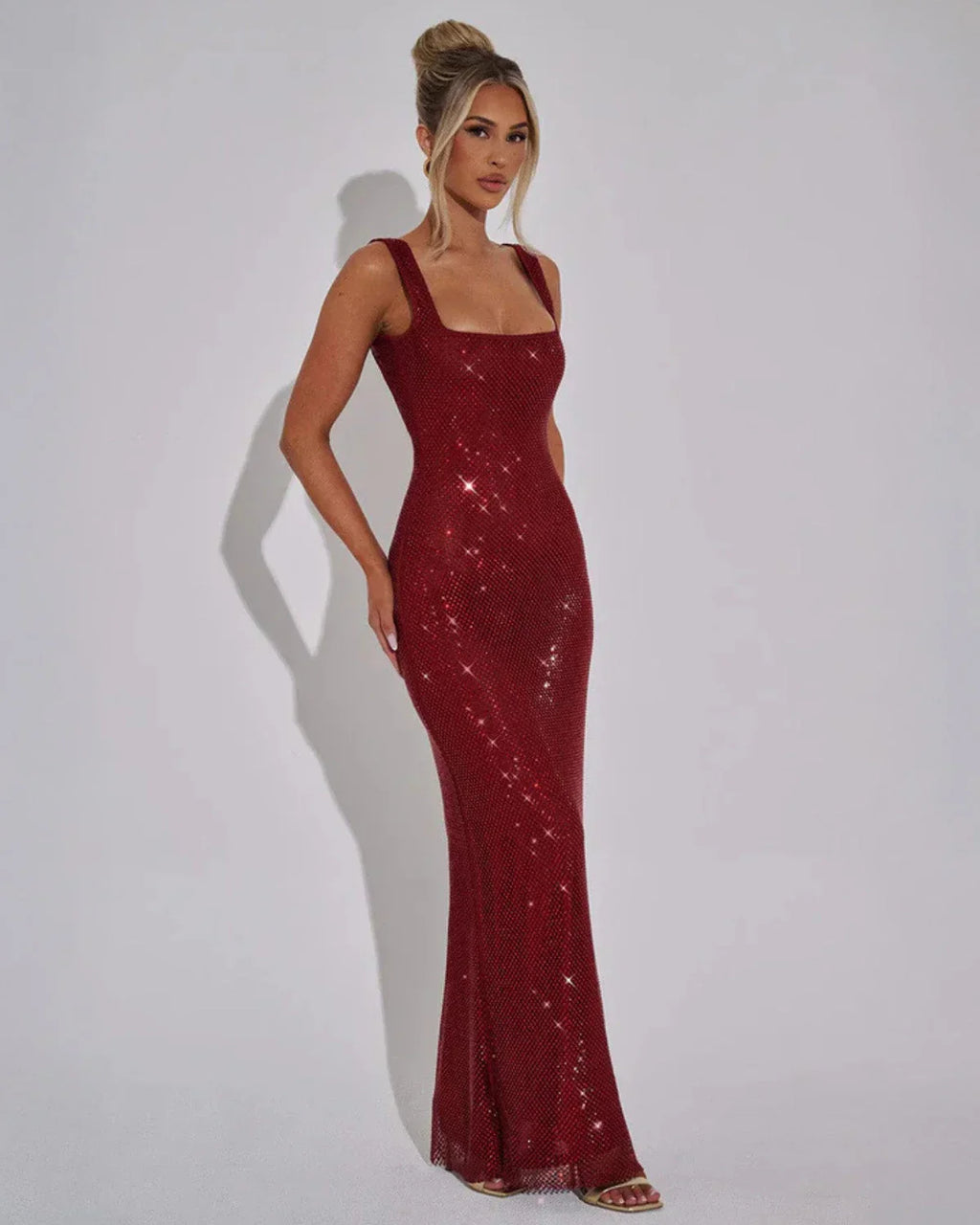 Scarlett | Red Sequin Maxi Dress