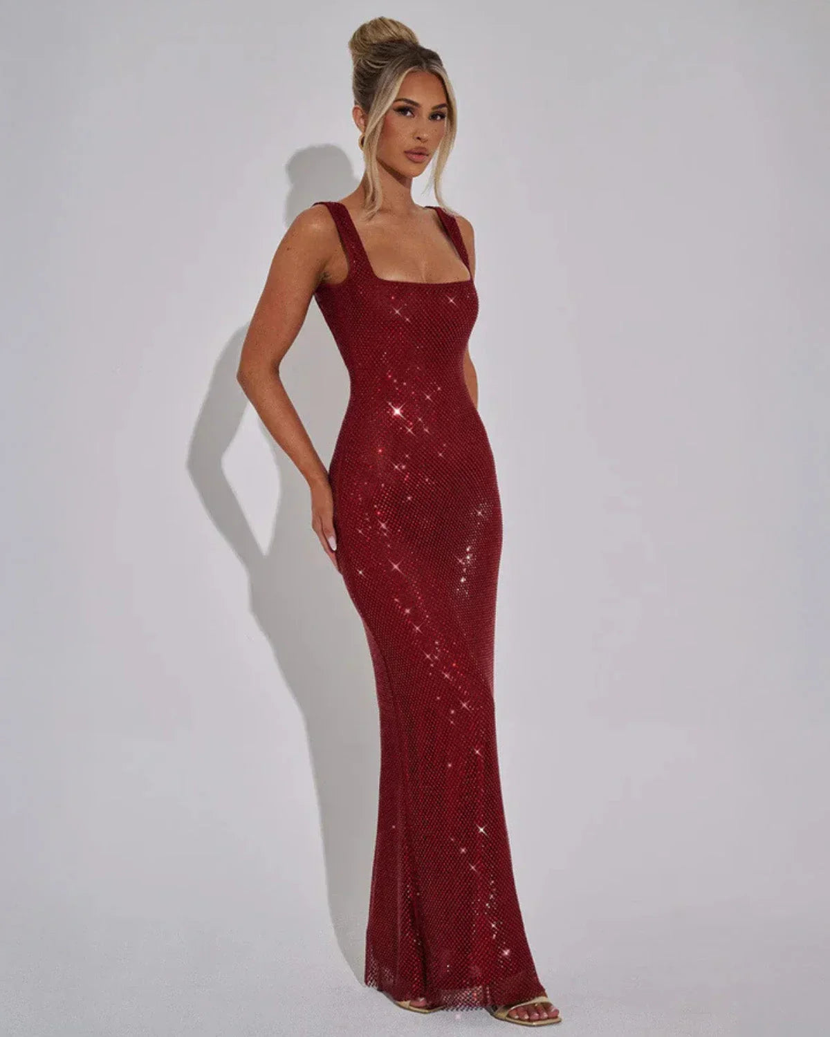 Scarlett | Red Sequin Maxi Dress