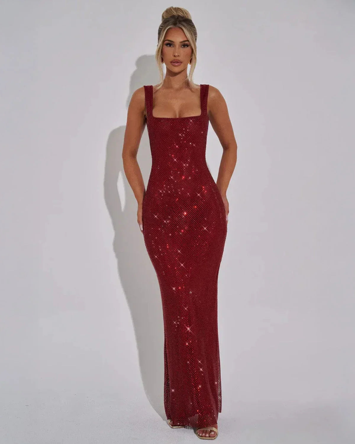 Scarlett | Red Sequin Maxi Dress