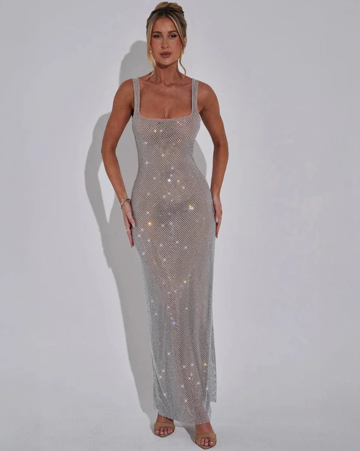 Scarlett | Red Sequin Maxi Dress