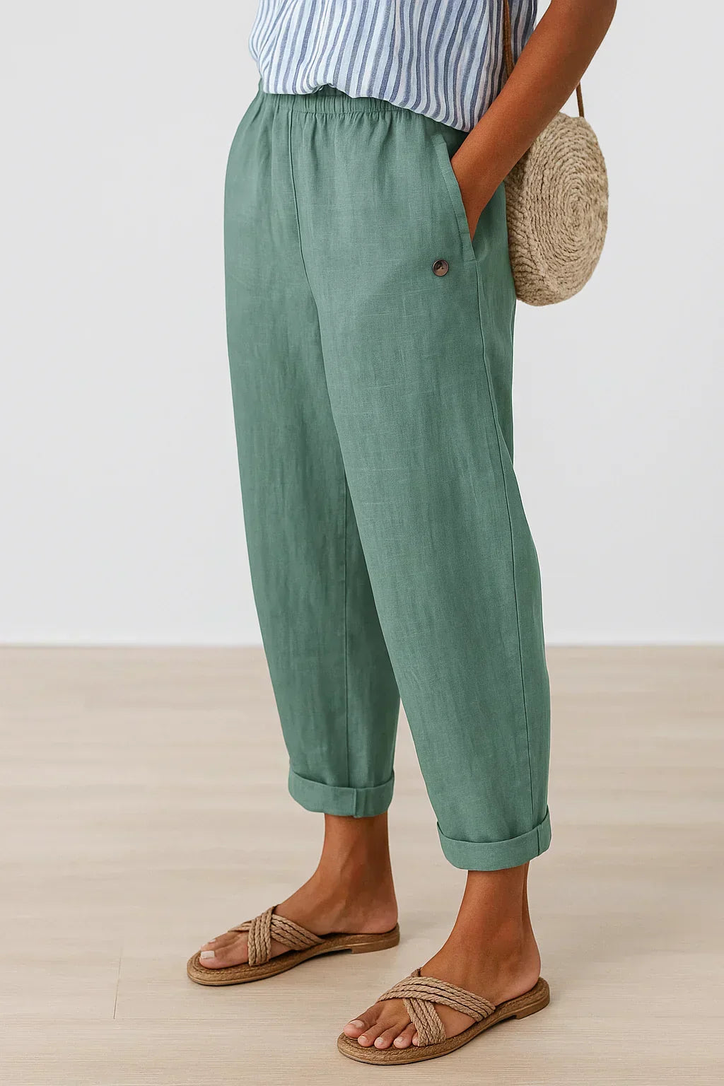 Viviane | Linen-Cotton Elegant Trousers for Women