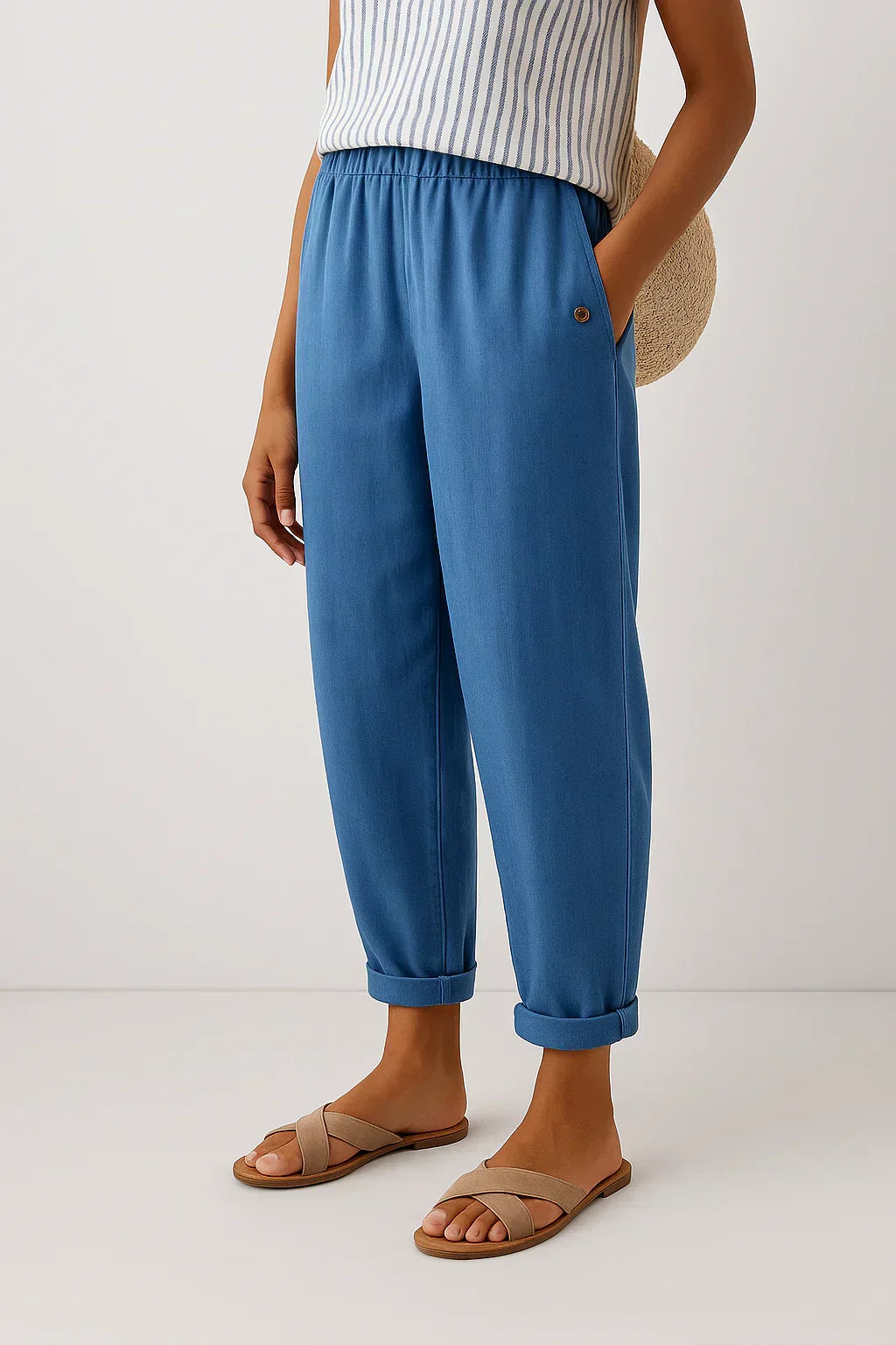 Viviane | Linen-Cotton Elegant Trousers for Women