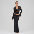 Peyton | Sheer Floral Long Sleeve Top