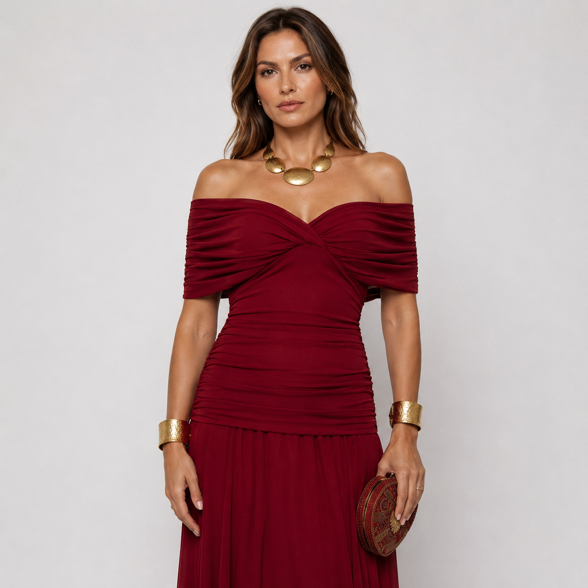 Rosalind | Off Shoulder Maxi Dress