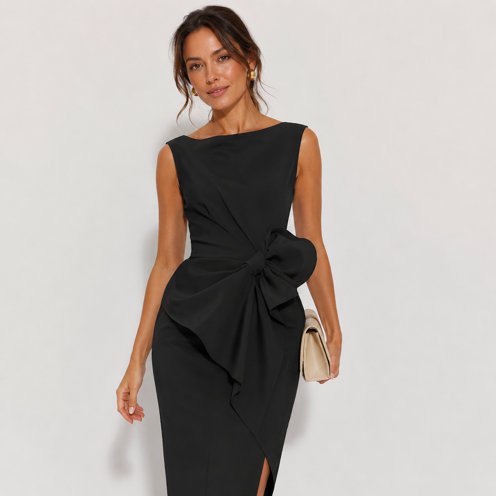 Cordelia | Bow Detail Midi Dress