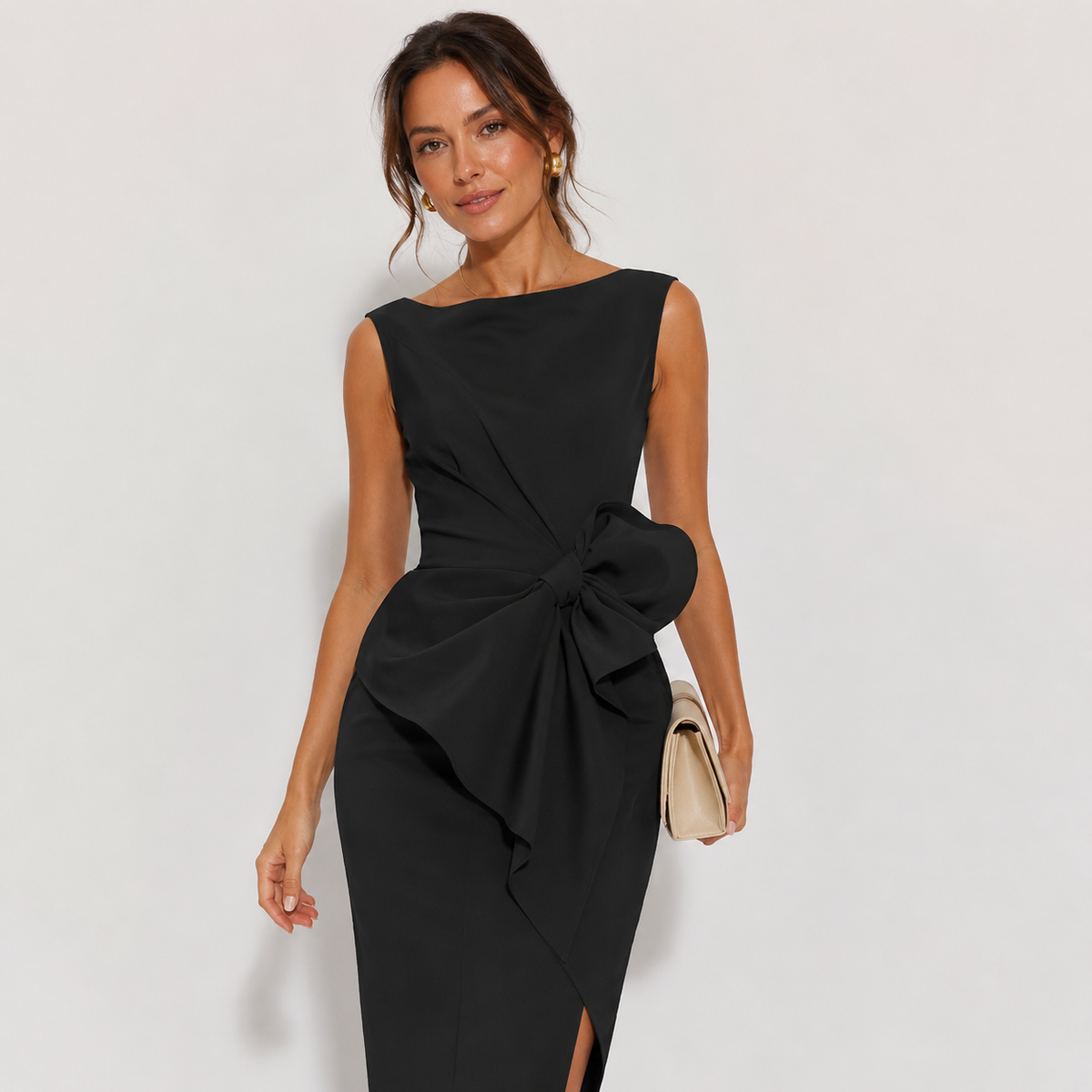 Cordelia | Bow Detail Midi Dress