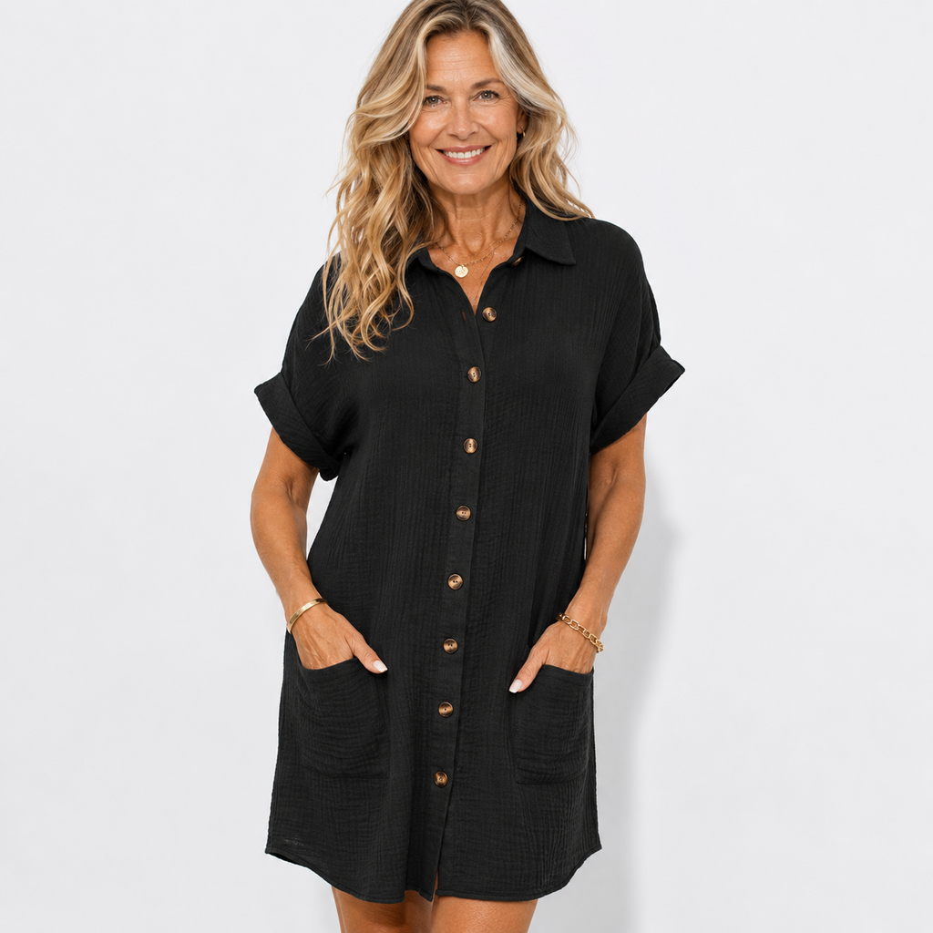 Emilia | Linen Shirt Dress