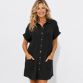 Emilia | Linen Shirt Dress