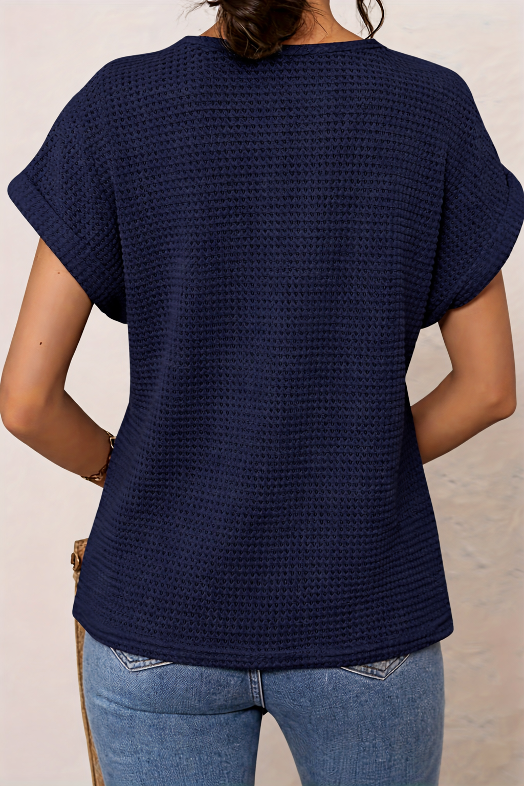 Rosa | Round Neck Blouse with Lace Trim for Women