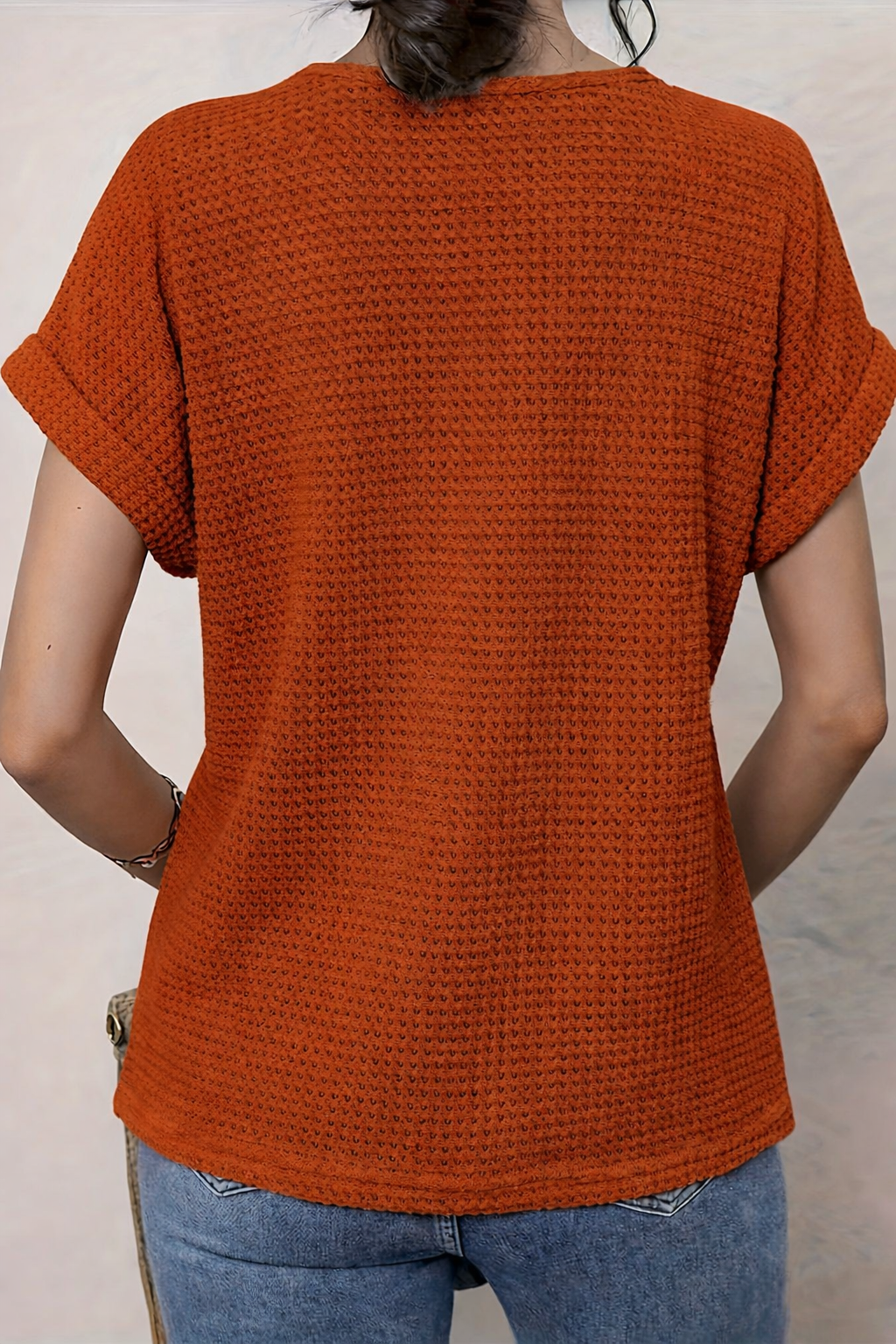 Rosa | Round Neck Blouse with Lace Trim for Women