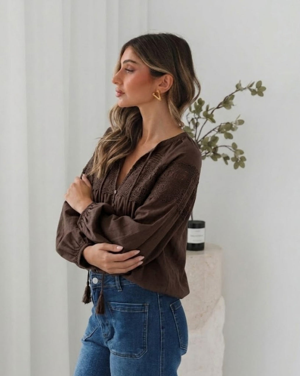Lorena | Balloon Sleeve Blouse for Women