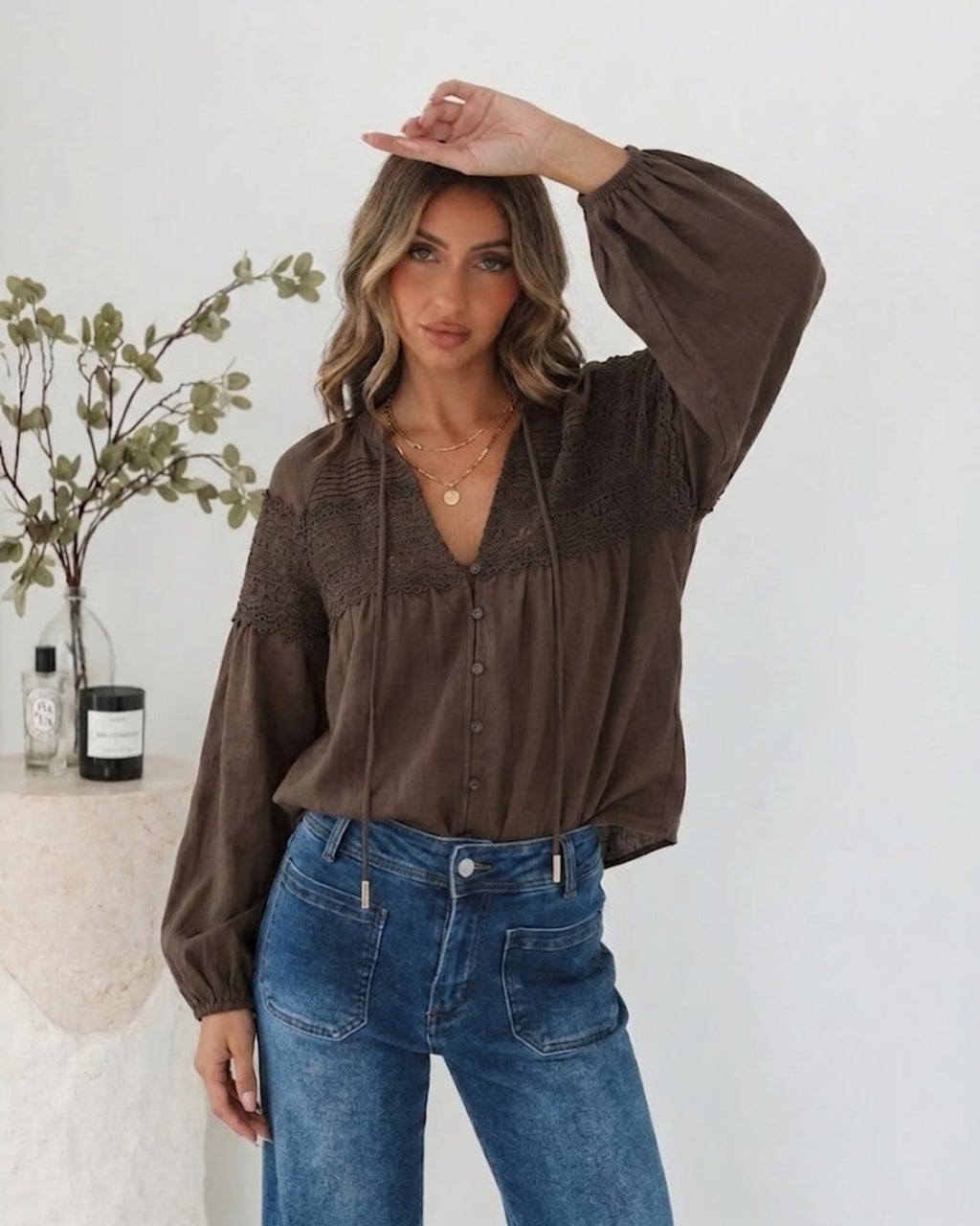 Lorena | Balloon Sleeve Blouse for Women