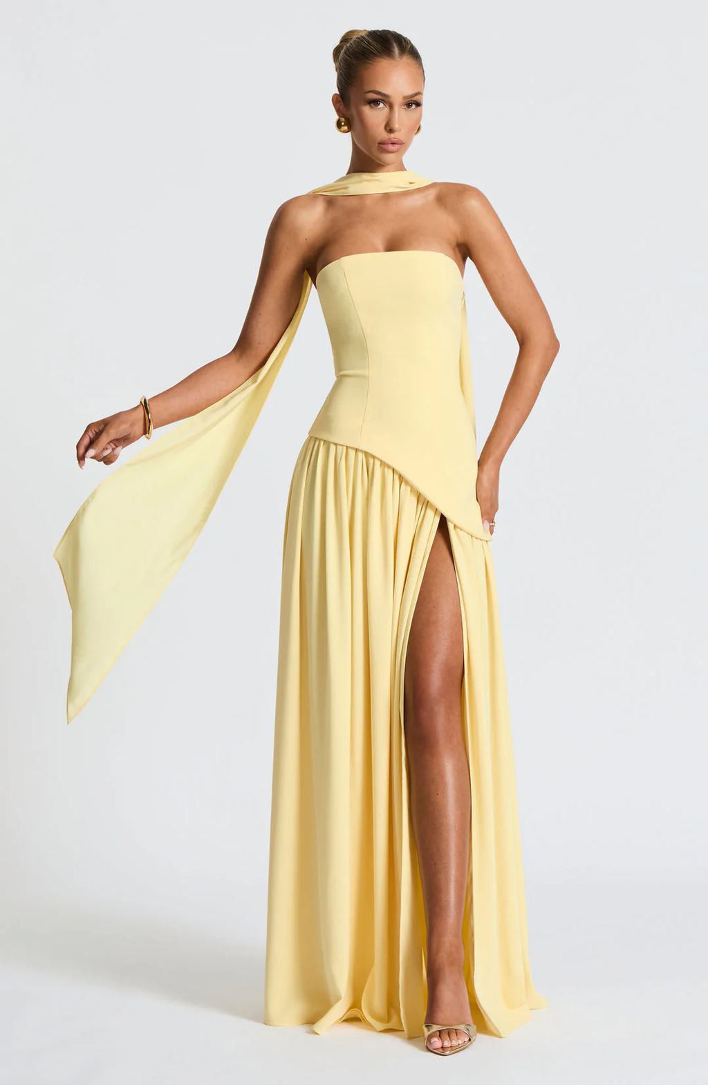 Elena | Strapless Split Maxi Dress