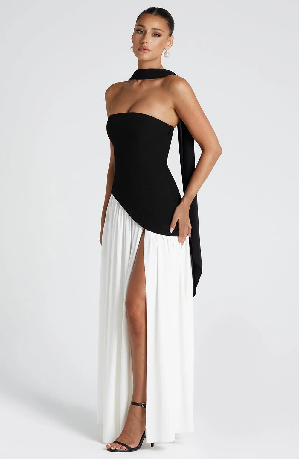 Elena | Strapless Split Maxi Dress