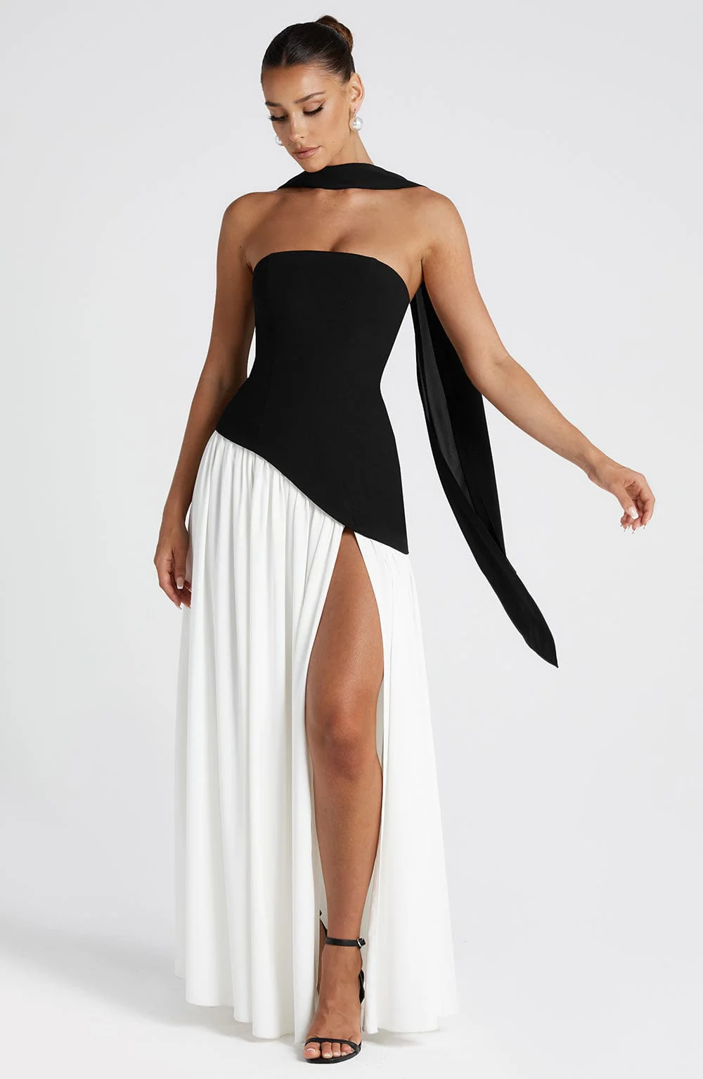Elena | Strapless Split Maxi Dress