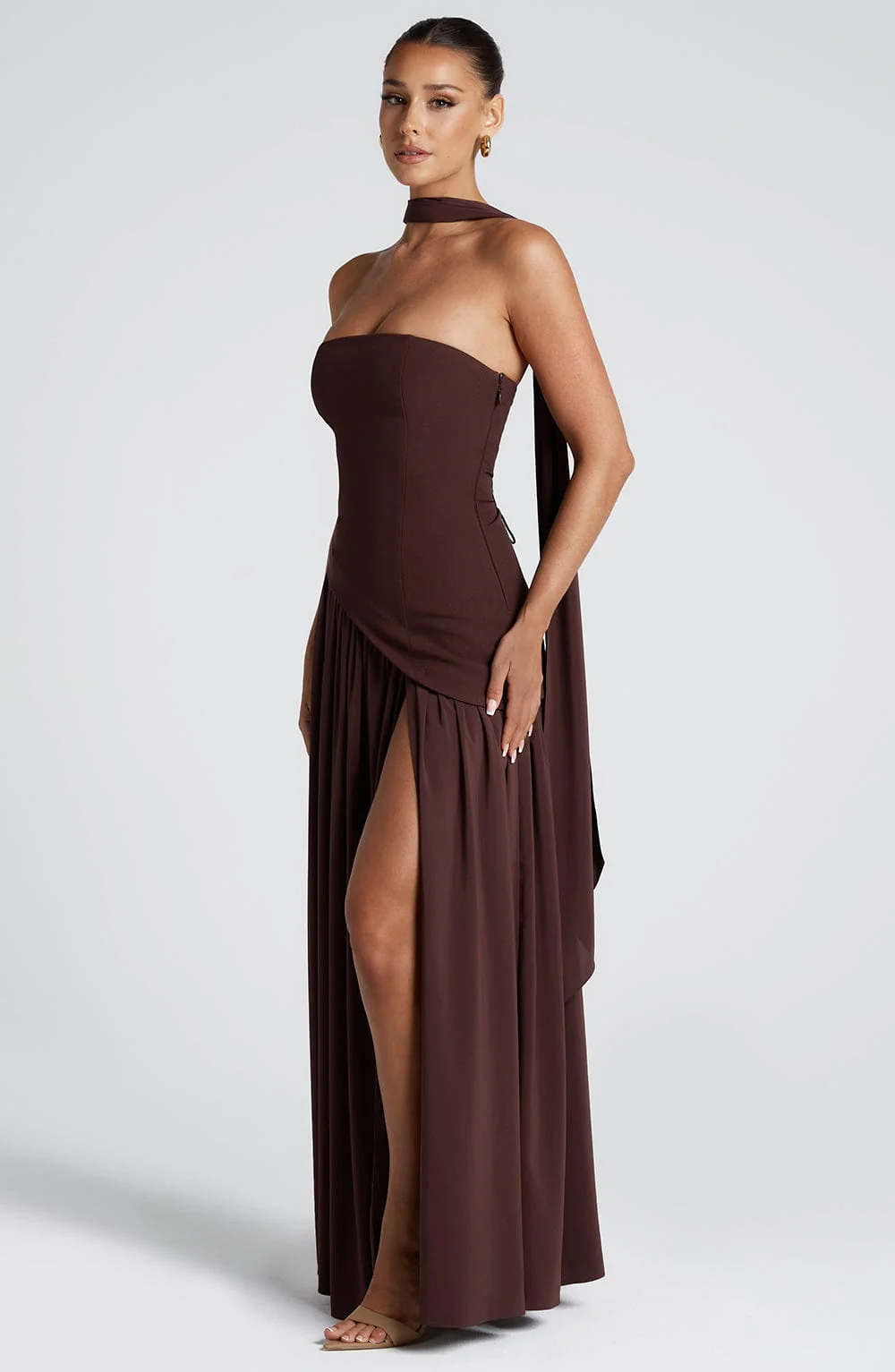 Elena | Strapless Split Maxi Dress