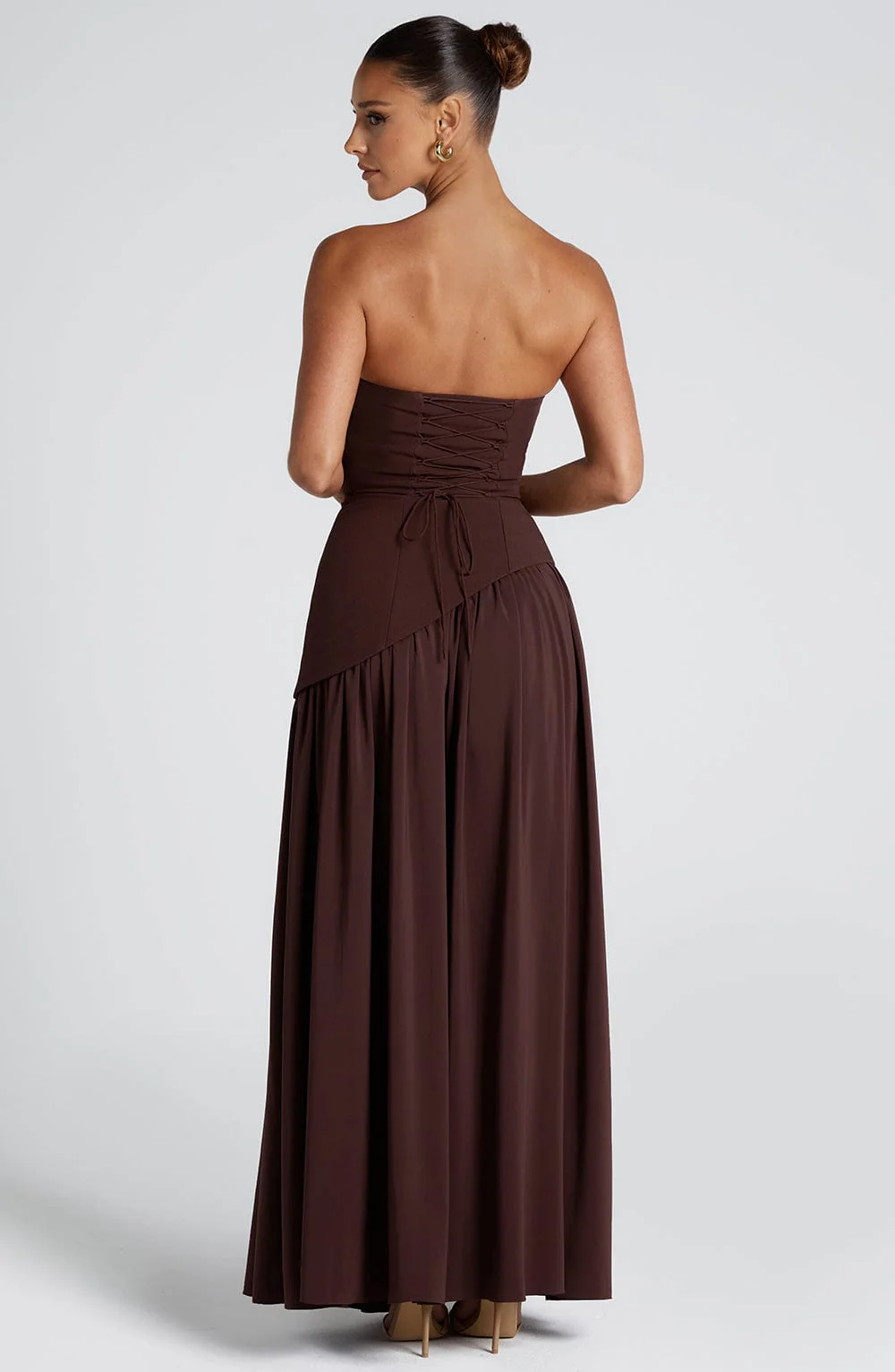 Elena | Strapless Split Maxi Dress