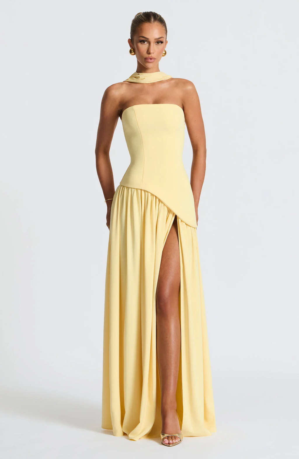 Elena | Strapless Split Maxi Dress