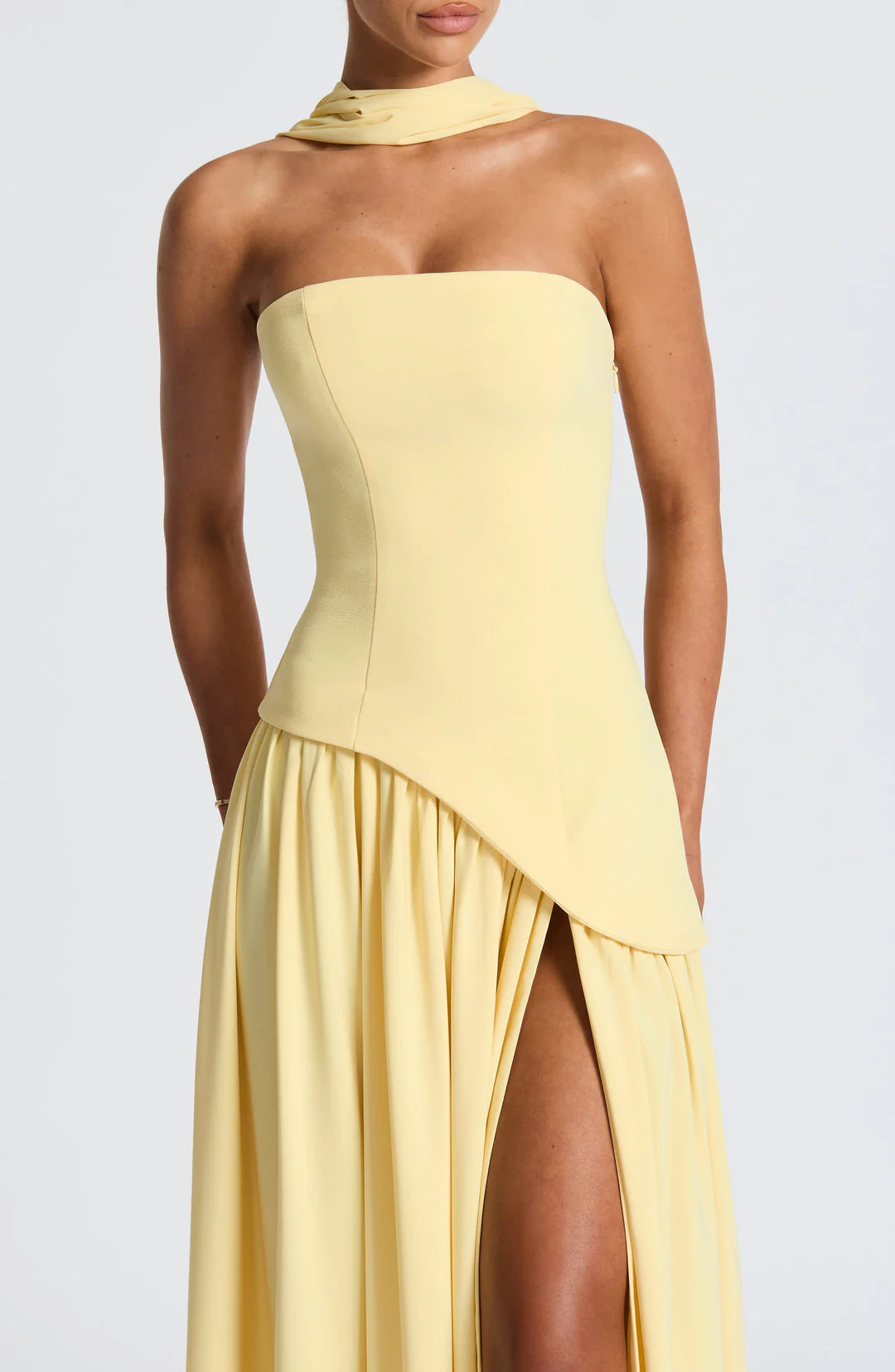 Elena | Strapless Split Maxi Dress