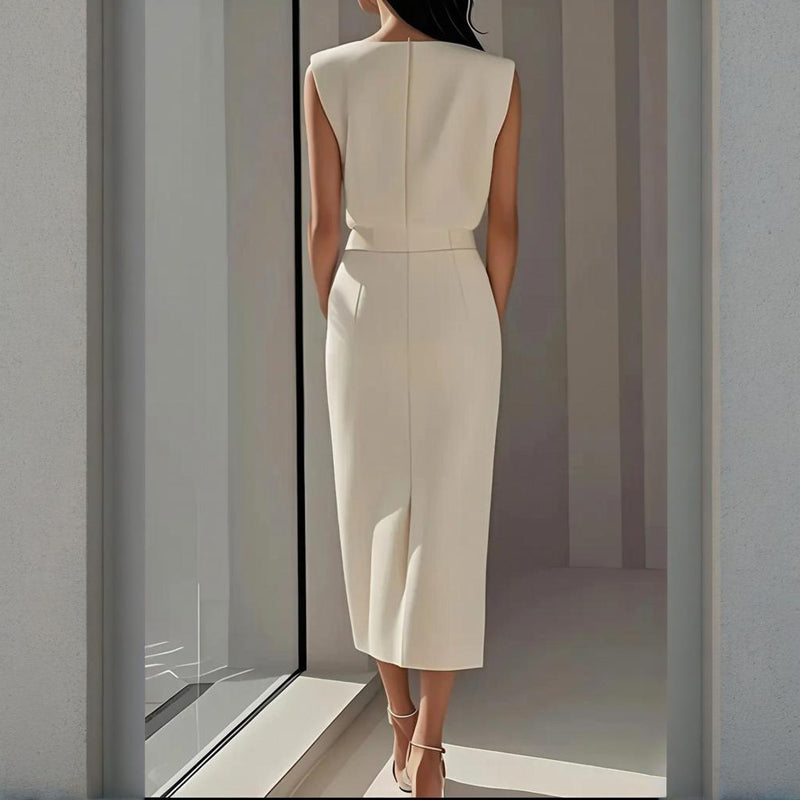 Camille | Elegant Office Midi Dress