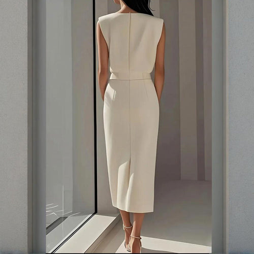 Camille | Elegant Office Midi Dress