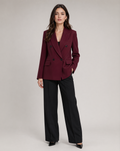 Adèle | Tailored Oxblood Single-Button Blazer for Women