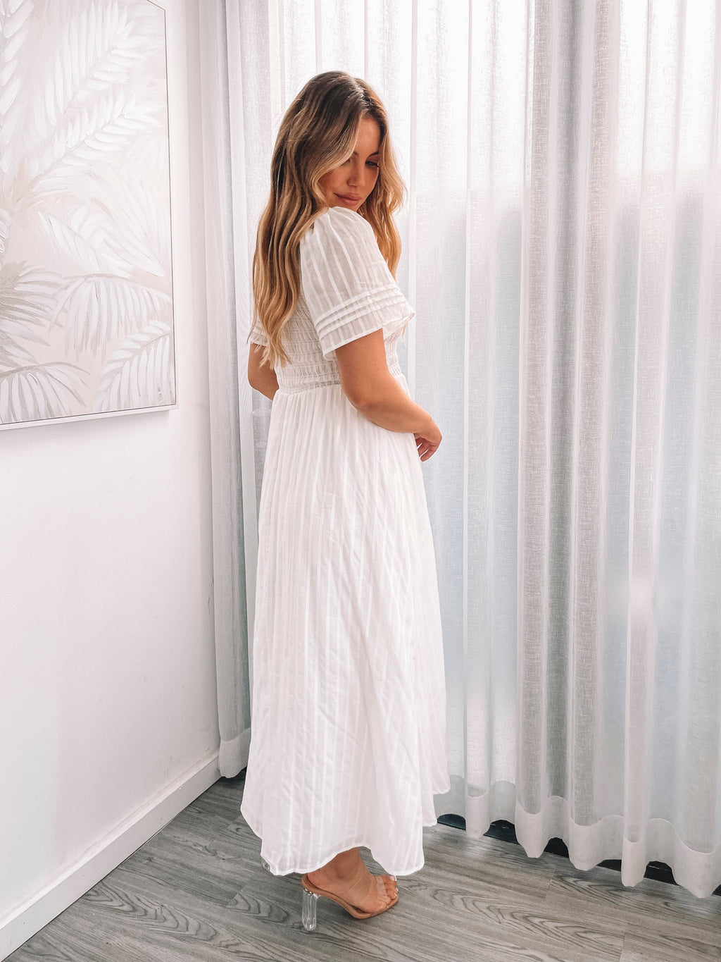 Eleonora | White Midi Dress