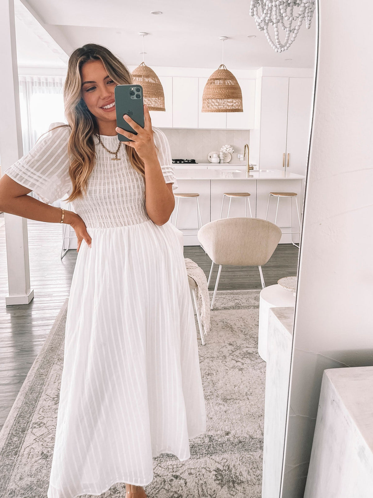 Eleonora | White Midi Dress