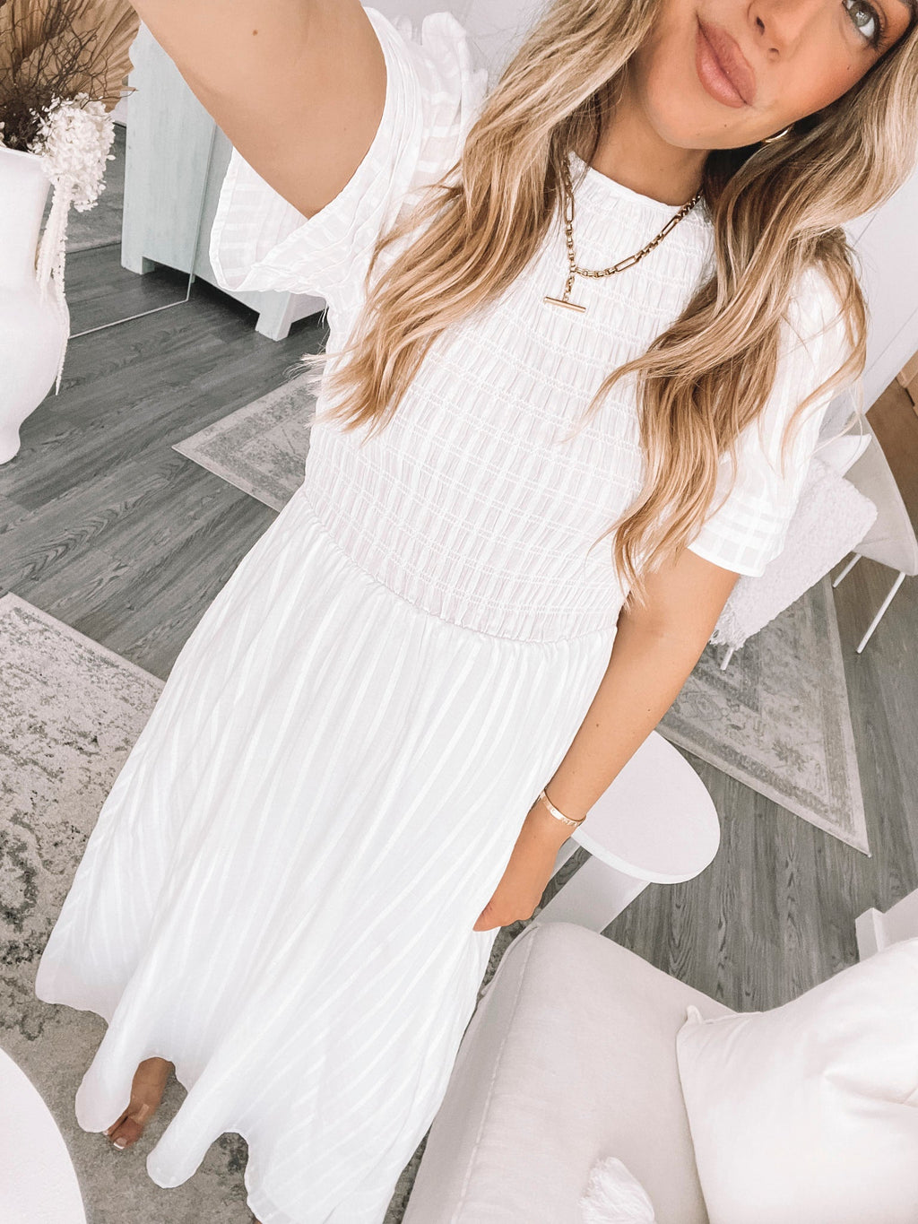 Eleonora | White Midi Dress