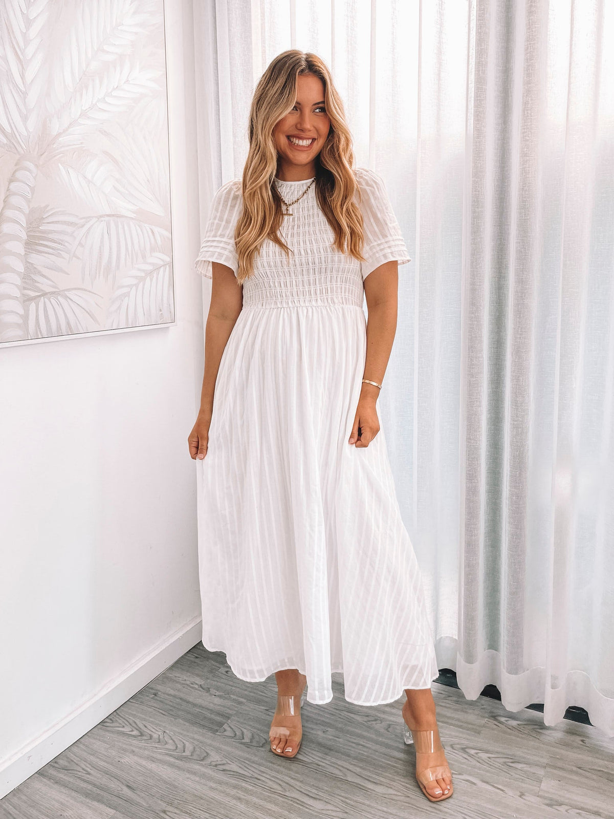 Eleonora | White Midi Dress