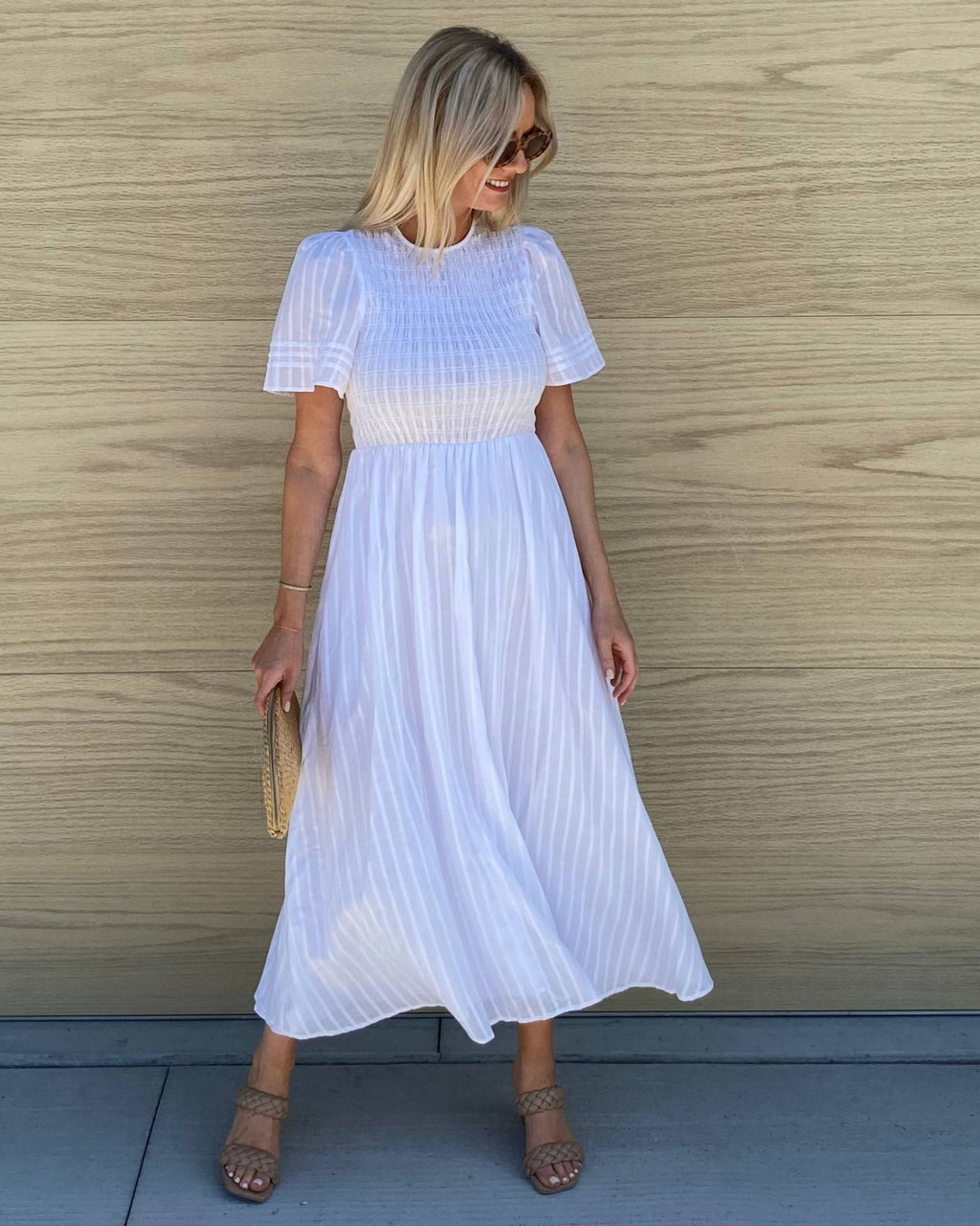 Eleonora | White Midi Dress