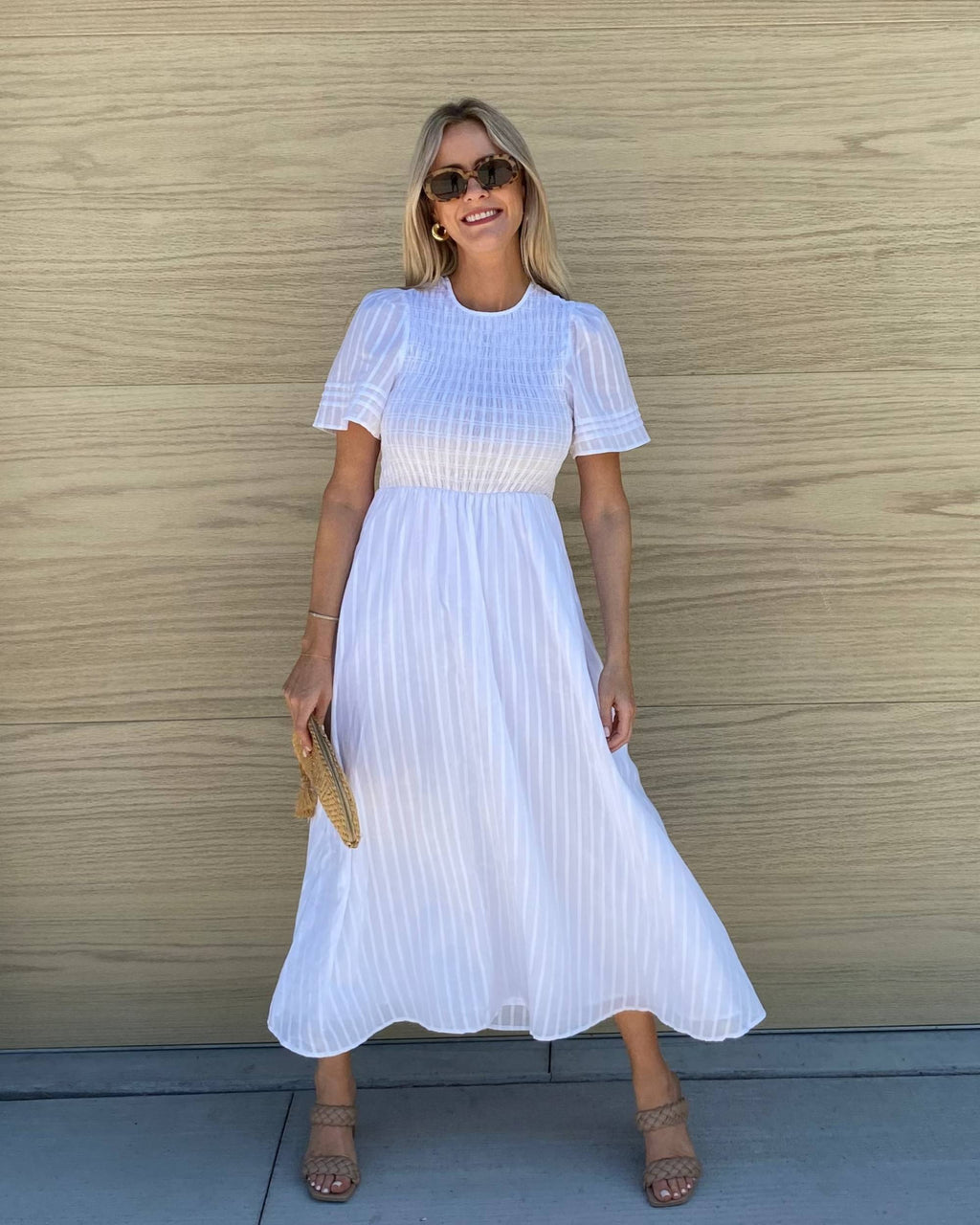 Eleonora | White Midi Dress