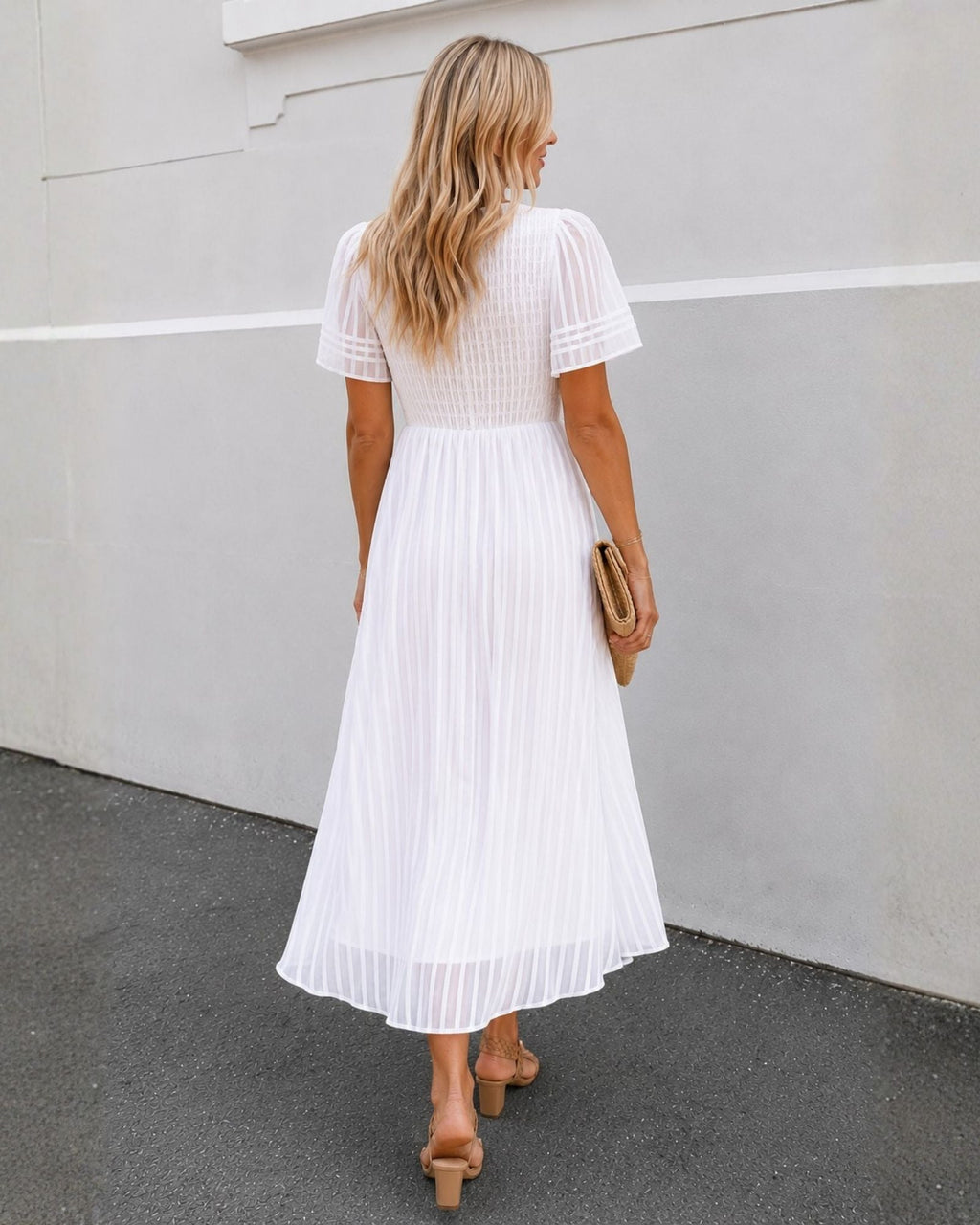 Eleonora | White Midi Dress
