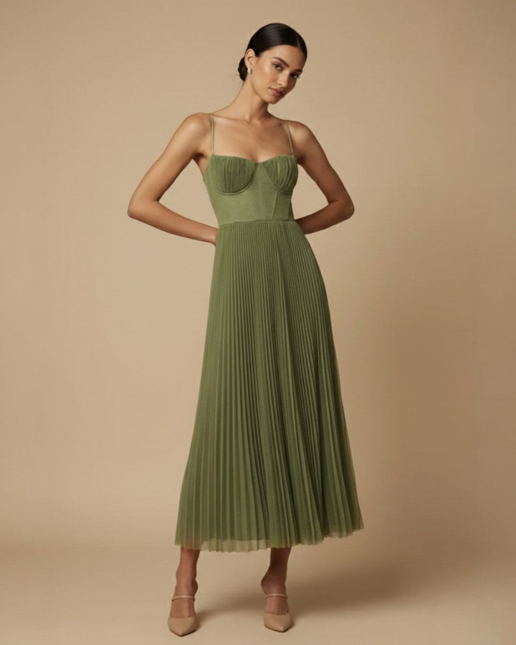 Susanna | Pleated Midi Dress