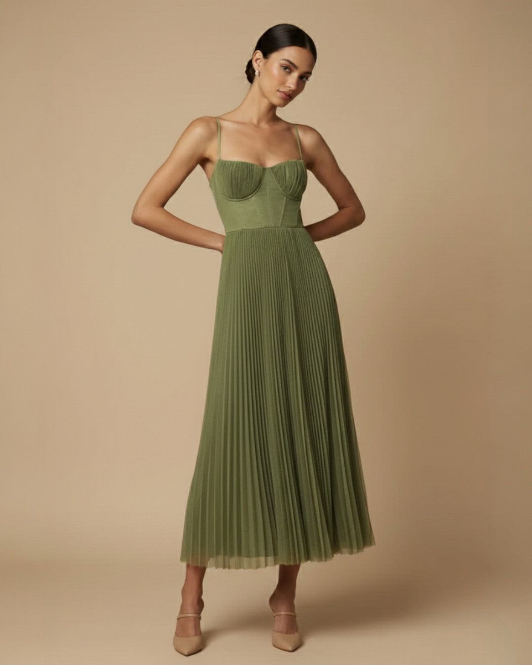 Susanna | Pleated Midi Dress