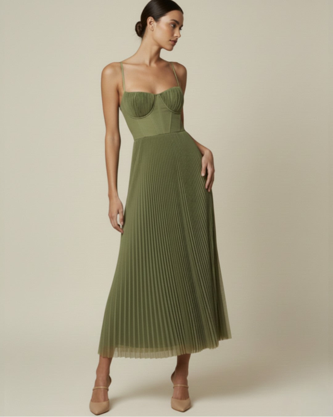 Susanna | Pleated Midi Dress