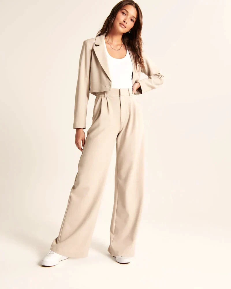 Theodora | Linen Wide-Leg Trousers for Women