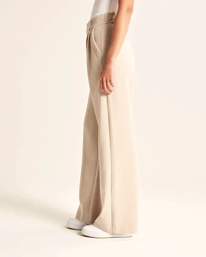 Theodora | Linen Wide-Leg Trousers for Women