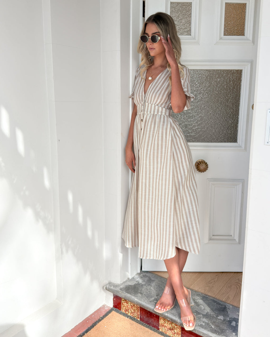 Teresa | Striped Midi Dress
